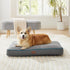 Bedsure Waterproof Dog Beds for Large Dogs, 4 inch Thick L-Crate Bed with Removable Washable Cover, Grey