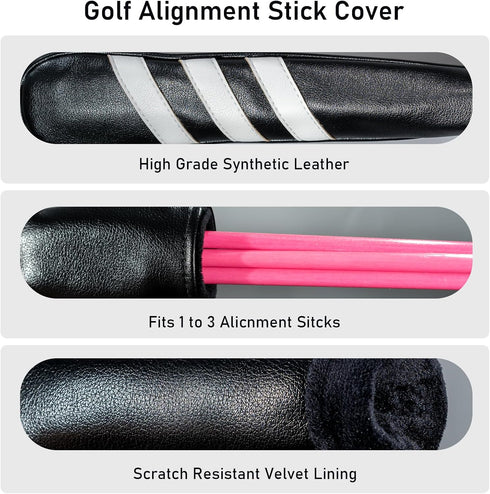 Golf Club Head Covers Set, 4pcs or 1pc Accessories for Woods and Driver Fairway Hybrids