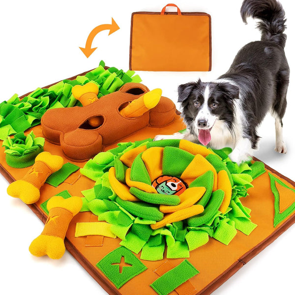Snuffle Mat for Dogs, Enrichment Feeding Mat for Smell Training, Interactive Toy for Stress Relief and Mental