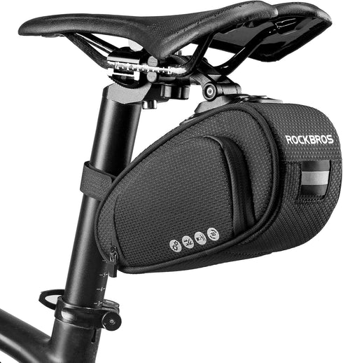 ROCKBROS Bike Saddle Bag Under Seat Pack Pouch for Cycling with Adjustable Mounting