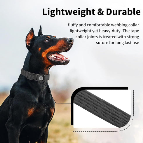 Soft Padded Cotton Dog Collar, Breathable Solid Color Adjustable Pet Collar for Little Puppies by lynxking