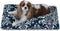 Navy Blue French Quarter Small Rectangle Indoor Outdoor Pet Dog Bed, Removable Washable Cover, Majestic Pet