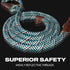 TwoEar Slip Lead Dog Leash - 1/2" x 6FT Reflective Durable Dog Training Leash - Heavy Duty Strong Dog Rope Leash Slip Leash for Medium and Large Dogs Blue