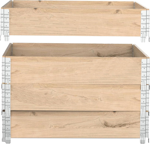 8" Pallet Collar Hinges 4PCS, Stackable and Collapsible for Garden Bed, Pet Enclosures, Home Storage