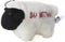 Chewish Treat Baa Mitzvah Plush Dog Toy, 6.5 by 4-Inch, Black and White Squeaker