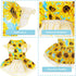 KYEESE Dog Dress for Medium Dogs - Sunflower Sundress with Tulle and Ruffle Sleeves, Dog Apparel