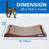 FluffyDream Cat Scratcher Cardboard, Scratching Pad House Bed Furniture Protector, Infinity Shape, Curved (Brown, Bone + Bell)