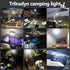 10000mAh 30W 4000LM 4 IPX5 Rechargeable Hanging Tent Lighting, Portable LED Camping Lantern with Magnet, Lighting