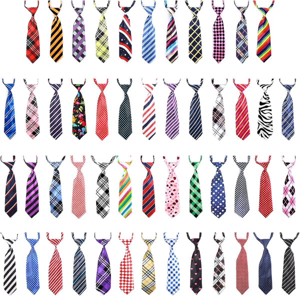 Segarty Adjustable 50 PCS Dog Ties, Neckties and Bows for Medium Large Dog Festival Formal Grooming Accessories
