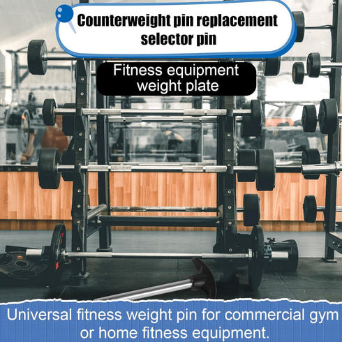 Weight Plate Pin, 3/8 Inch Diameter 6 Inch Locking Space, Universal Heavy Duty Weight Selector Pin for Gym Exercise