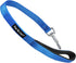 Short Dog Leash Padded Handle Wide Nylon Traffic Lead 22" Long Blue (Large: 3/4" Wide)