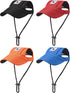 Geyoga 4 Pcs Dog Baseball Cap, Sun Protection Visor Hats with Ear Holes and Adjustable Chin Strap for Small Pets