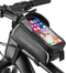 ROCKBROS Bike/Bicycle Phone Front Frame Bag, Waterproof, Tube Bag,Cycling Pouch, Bike Accessories