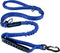 IOKHEIRA Adjustable Dog Leash for Large Dogs, 4-6 FT Strong Bungee Leash with Car Seatbelt, Blue