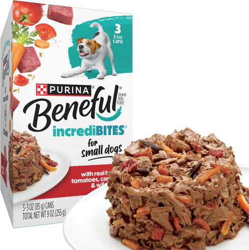 Purina Beneful Small Breed Wet Dog Food With Gravy, IncrediBites with Real