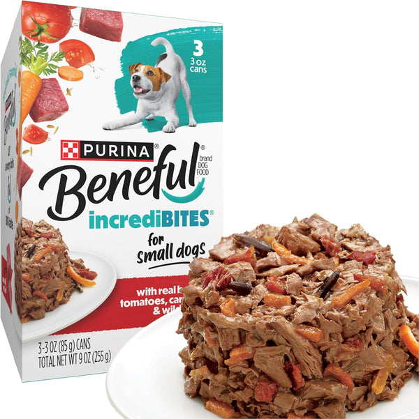 Purina Beneful Small Breed Wet Dog Food With Gravy, IncrediBites with Real