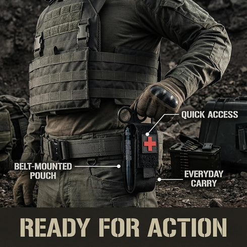 TUESAIMEE Tourniquetes Tactical, Tourniquet Kit Upgraded Molle Tourniquet Holder with Shear, Heavy Duty Tactical Molle
