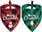 Malier 2-Pack Christmas Dog Bandanas, Classic Buffalo Plaid Triangle Bibs for Small to Large Dogs & Cats
