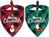 Malier 2-Pack Christmas Dog Bandanas, Classic Buffalo Plaid Triangle Bibs for Small to Large Dogs & Cats