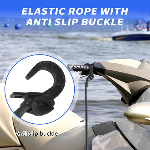 PWC Jet Ski Bumpers - Boat Fenders with 2 Elastic Cords, 2 Pack Docking Accessories, 14 x 6 x 3.2 inch