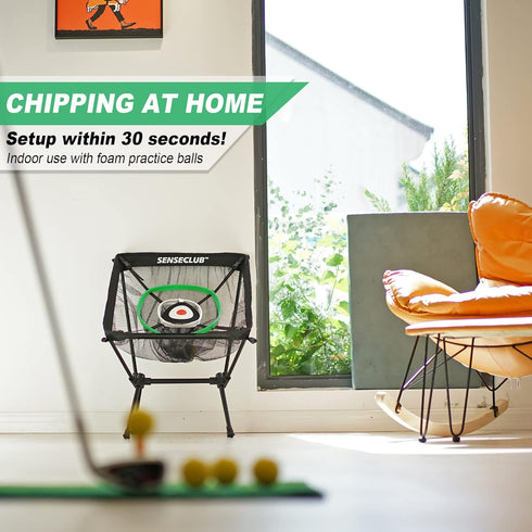 Golf Chipping Net & Floating Chipping Green, Backyard Practice Net with Mat, Outdoor Target with Balls