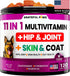Dog Multivitamin Chewable with Glucosamine - Dog Vitamins and Supplements, Senior &