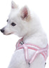 Blueberry Pet 4 Colors Soft & Comfy Reflective Jacquard Padded Dog Harness, Adjustable, Pink, Large, Chest Girth 30" -
