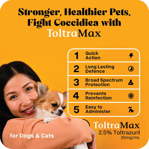 2.5% 240mL/8 Toltrazuril for Horses, Dogs, Cats, Ounce, for Non-Food Chain Animals, Peanut Butter