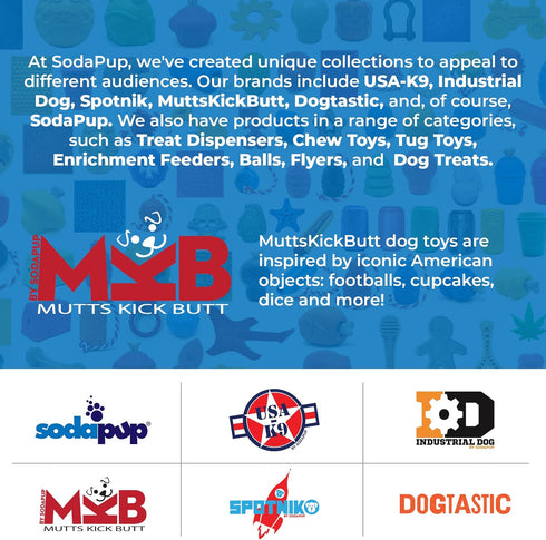 SodaPup MuttsKickButt Colorado Maple Leaf Dog Chew Toy, Durable Made in USA Non-Toxic Nylon Material
