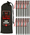 Wise Owl Outfitters Heavy Duty Tent Stakes for Outdoor Tent & Tarp, Available in 12pk or 16pk Black
