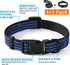 Mile High Life Reflective Dog Collar Leash Set for Small Medium Dogs (Reflective Stripe Blue, Medium, Pack of 2)