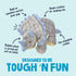goDog Dinos Frills Squeaky Plush Dog Toy with Chew Guard Technology, Durable Fabric & Squeaker for Active Play, Gray