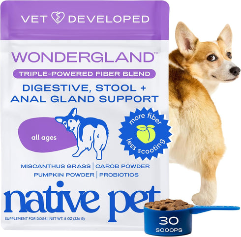 Native Pet WonderGland - Dog Anal Gland Supplement - Promotes Firm Stools,
