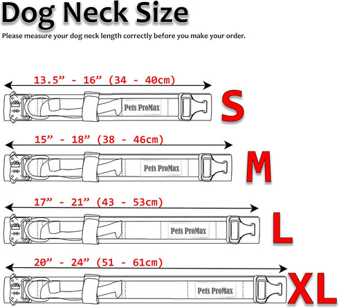 Tactical Dog Collar, Waterproof Military Quality K9 Hunting Collar, Heavy Duty with Metal Buckle for Dog Training