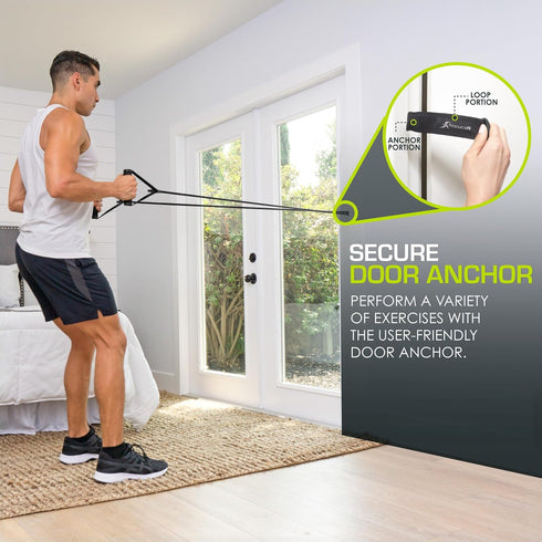 ProsourceFit Tube Resistance Bands Set with Attached Handles, Door Anchor, Exercise Guide for Home Workouts