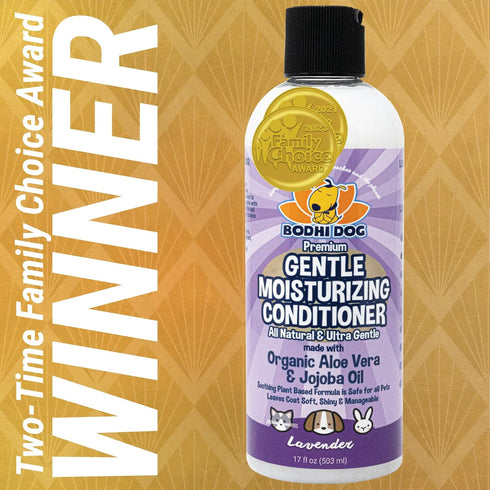 Bodhi Dog Gentle Moisturizing Conditioner, Plant-Based Dog Conditioner with Aloe Vera & Jojoba Oil, Lavender (17oz)