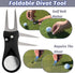 Golf Accessories Kit, Golf Club Cleaning Kit - Microfiber Towel, Club Brush, Divot Tool with Marker