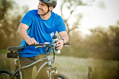 Schwinn Sport 23 oz Water Bottle with Holder for Bicycle, BPA-Free, No-Slip Grip, Dust Cap, Bike Holder Combo