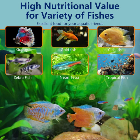3 OZ, Freeze Dried Brine Shrimp Cubes Brine Shrimp Freeze Dried Aquatic Foods for Tropical Fish Marine Fish and Aquatic