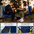 Foristrail 2 Pack, Portable Camping Chair Folding Outdoor Chair with Cup Holder & Side Pocket for Camping, Hiking
