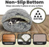Cat & Dog Cave Bed, Plush Round Beds for Small Breeds & Indoor Cats, Cozy Donut Design, Machine-Washable (20×20 inch,