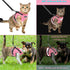 Cat Harness and Leash Set for Walking, Adjustable Reflective Escape Proof Harnesses, Soft Breathable Pet Safety Vest