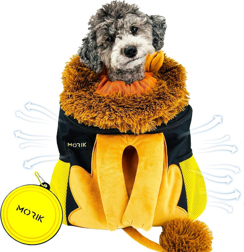 MORIK Pet Backpack Carrier - Ideal for Small Dogs & Cats Under 20 lbs, Good Ventilation & Washable Mat for Travel, Large
