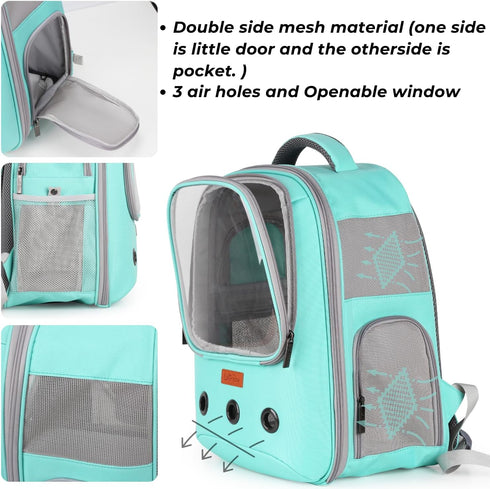 Lollimeow Airline-Approved Pet Carrier Backpack - Bubble Carrier for Cats & Puppies, Designed for Travel & Outdoor Use,