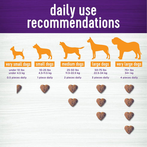 Soft Chew Skin & Coat Supplements for Dogs, Bacon Flavored, 45 Count - Wellness Barkin'