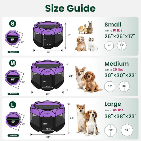 Love's cabin Pet Puppy Dog Playpen, Small Dog Tent Crates Cage Indoor/Outdoor, Portable Playpen for Cat, Foldable Pop