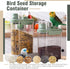 Maxdot 2 3 Qt/2.8 Pcs Bird Seed Storage Container L with Tight Lids Airtight Cup Pet Food Storage Measuring Containers