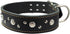 Thick Genuine Leather Studded Dog Collar 2" Wide Black for 19"-22" Neck, Fits Retriever, Doberman, Rottweiler, Pit Bull