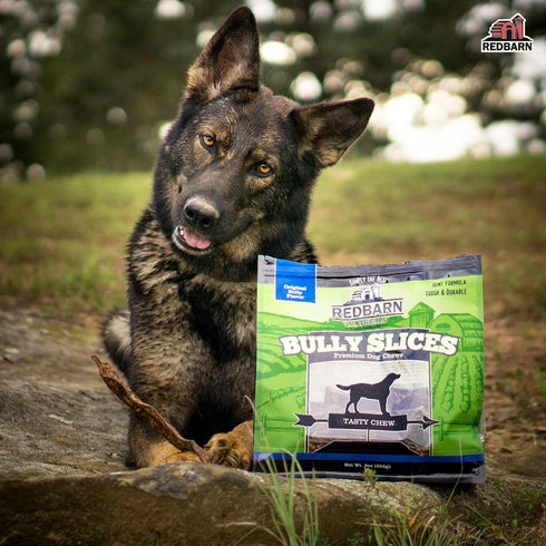 9 oz Redbarn Pet Products All-Natural Rawhide Bully Slices - Bully Stick Flavor - Premium Grain-Free Beef Hide Treats