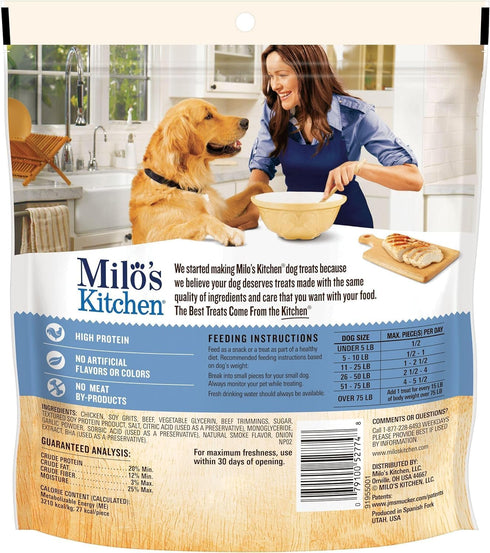 Milo's Kitchen Homestyle Dog Treats, Chicken Meatballs, 10 Ounce, High Protein, No Artificial Flavors